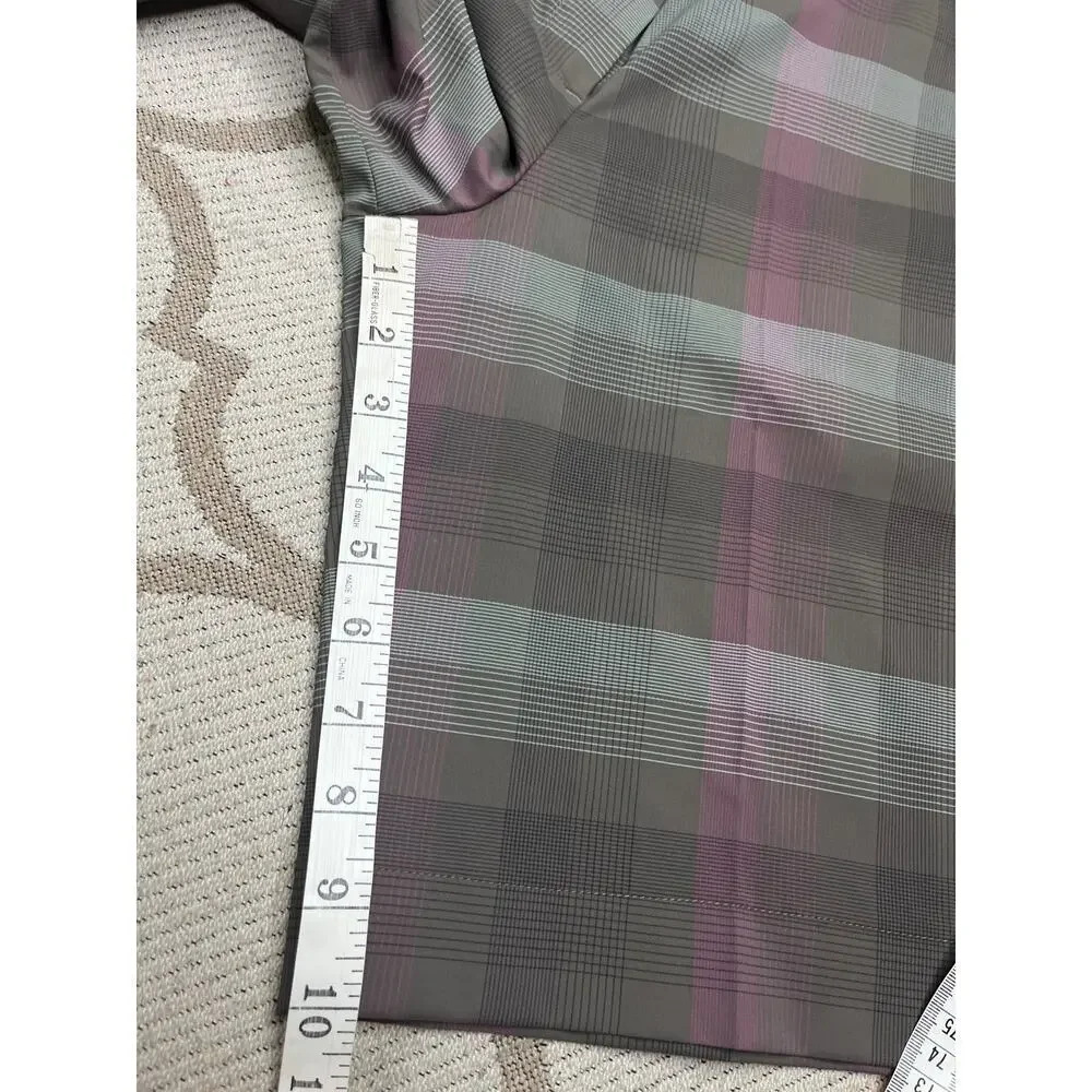 Nike golf dri-fit plaid gray/ purple 10” inseam shorts, size 6